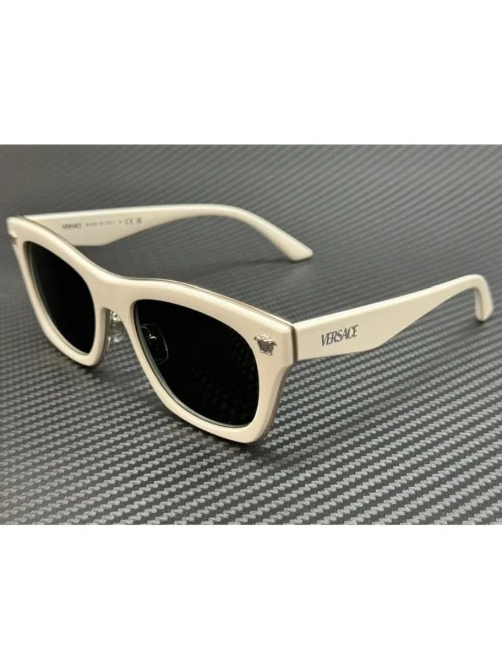 New Versace Men White Sunglasses 53-18-145
